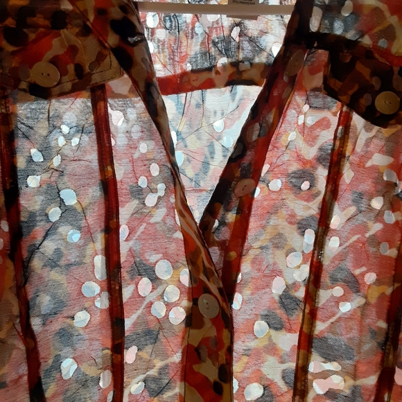 Ruby Rd Colorful Sheer Jacket - Picture 5 of 9